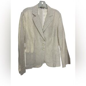 Sisley Beige Pinstripe Blazer